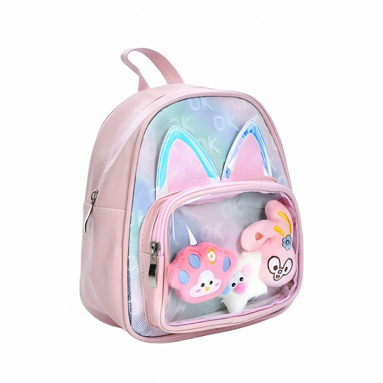 Рюкзак 9928 3–8 лет блестящие декоративные ушки 24x20x10 см Бежевый - фото 1 Рюкзак 9928 3–8 лет блестящие декоративные ушки 24x20x10 см Бежевый - фото 1