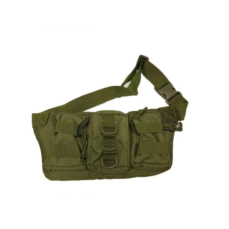 Сумка поясная с тремя карманами Олива (3568896)