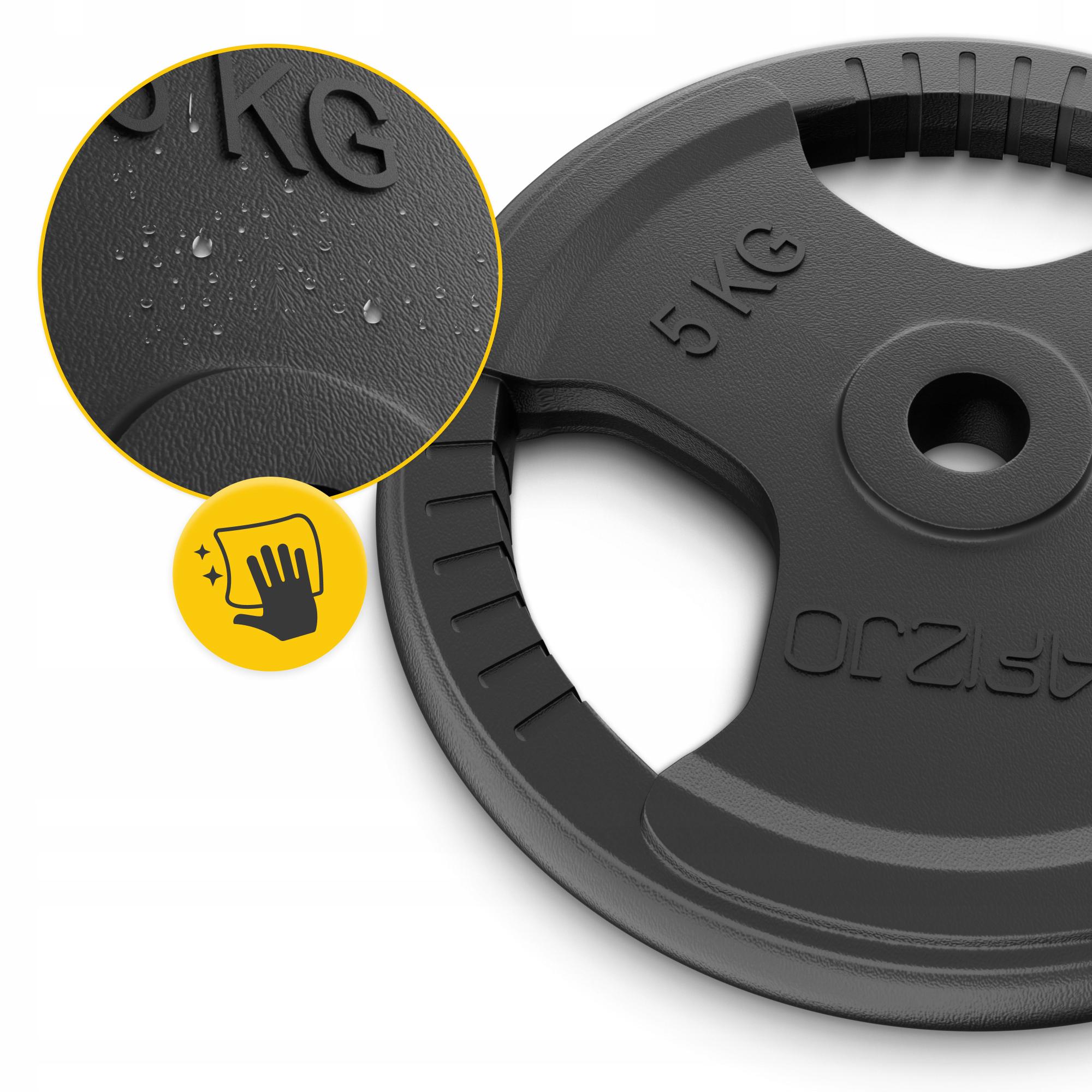 Диск металевий 4fizjo 2 x 5 кг 26 мм Black (P-5905973401340) - фото 7