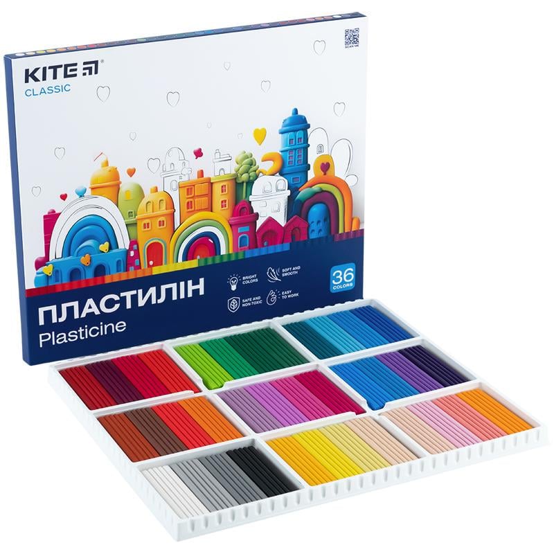 Пластилин KITE Classic 36 цветов 720 г (K-078)