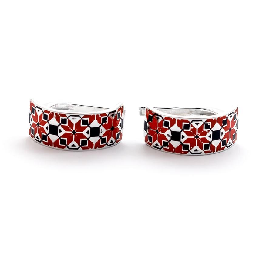 Сережки Maxi Silver 7395 Вишиванка алатир (87395)