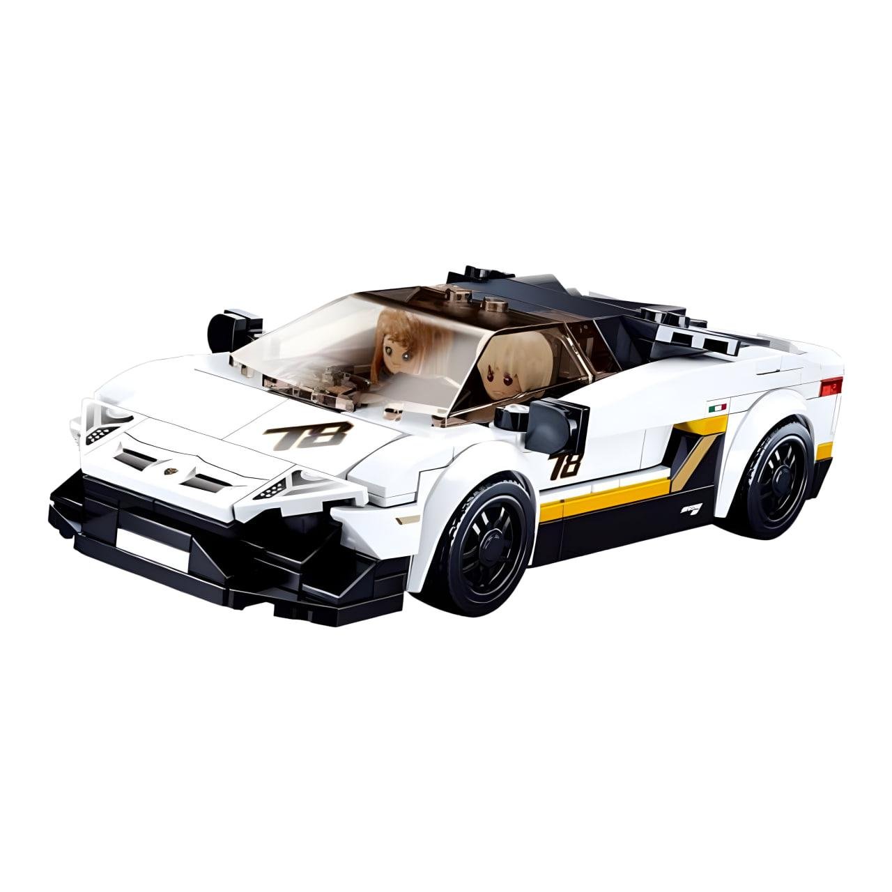 Конструктор Sluban Гоночный автомобиль 276 деталей Белый (M38-B0957) - фото 1