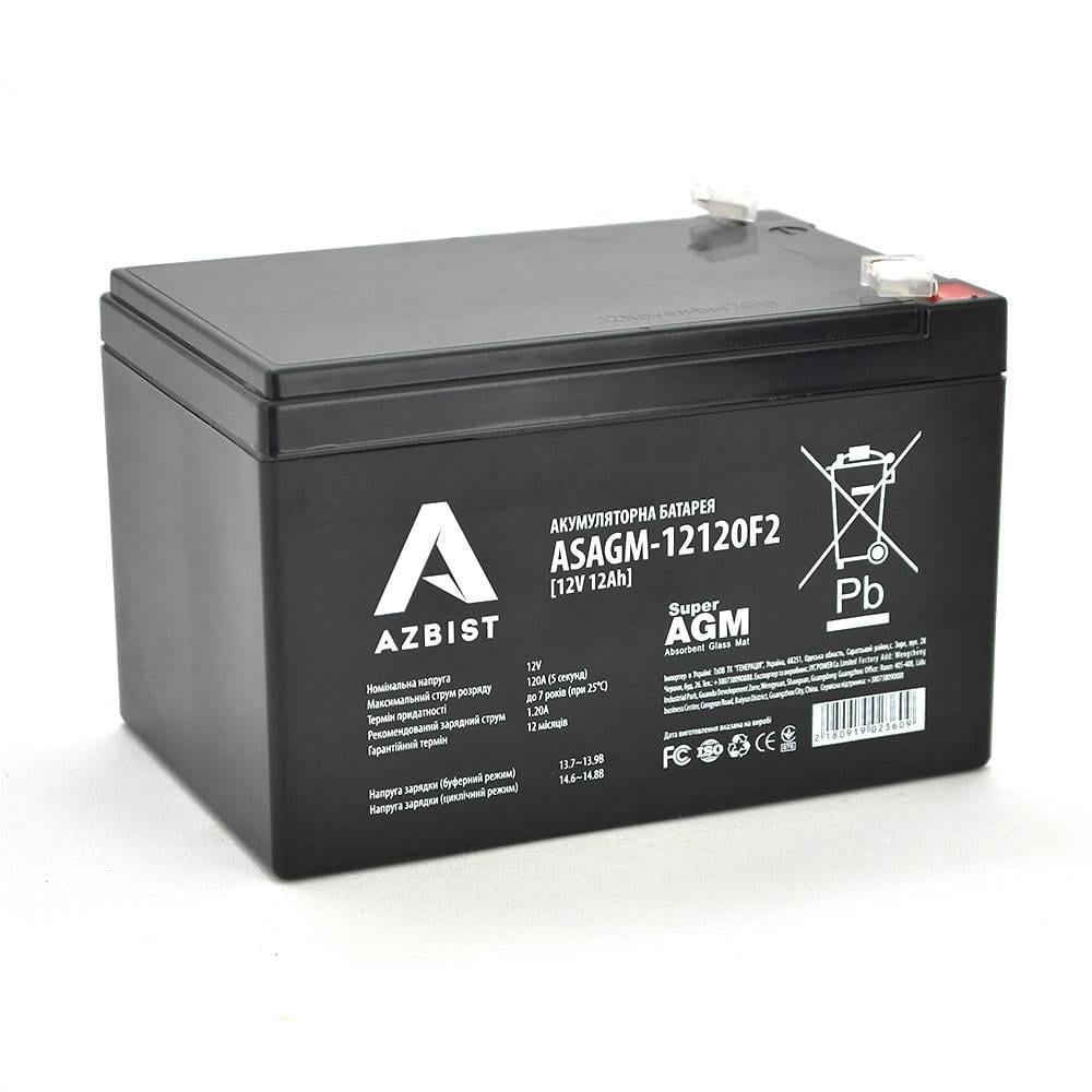 Акумулятор AZBIST Super AGM ASAGM-12120F2 Black Case 12V 12.0Ah 151 х 98 х 95 101 Q6/192