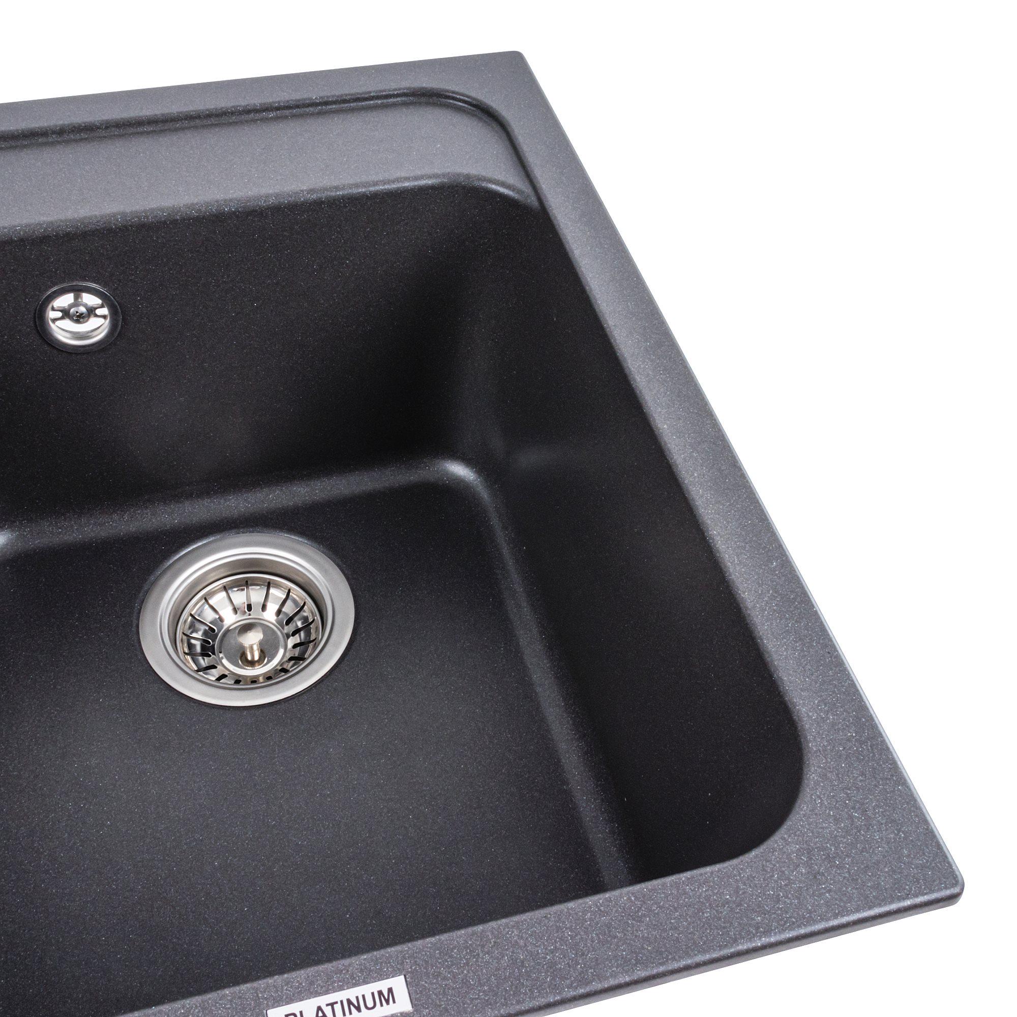 Мойка для кухни гранитная Platinum 4050 KORRADO матовая Морион - фото 3 Мойка для кухни гранитная Platinum 4050 KORRADO матовая Морион - фото 3