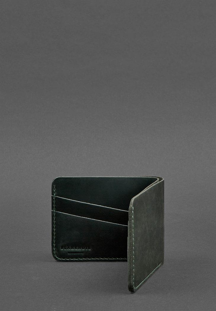 Портмоне мужское Кожаное BlankNote 4.1 4 кармана Зеленый (A-026127) - фото 6 Портмоне мужское Кожаное BlankNote 4.1 4 кармана Зеленый (A-026127) - фото 6