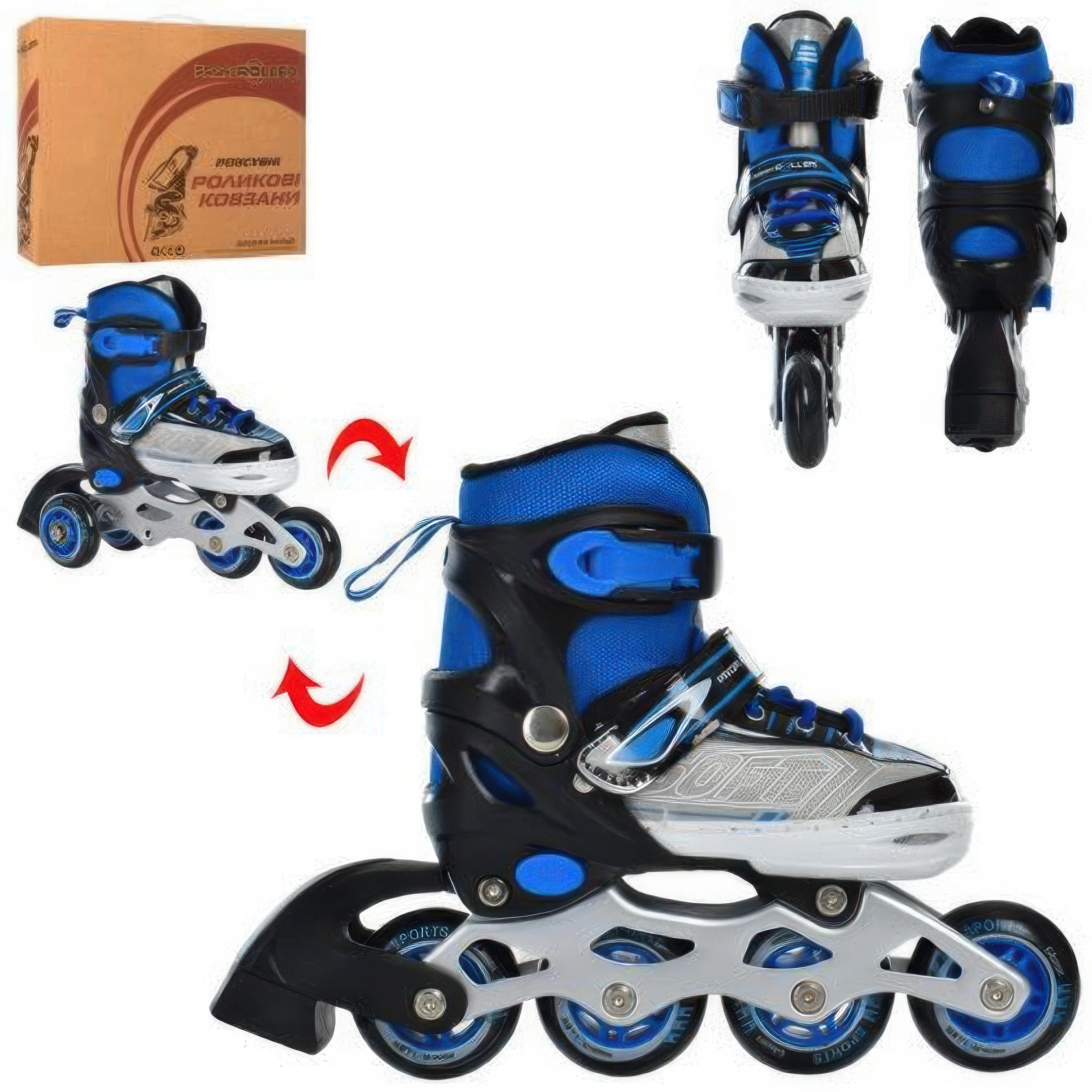 Ролики раздвижные детские Profi 27-30 см Черный (AP-122-R-20) - фото 5 Ролики раздвижные детские Profi 27-30 см Черный (AP-122-R-20) - фото 5