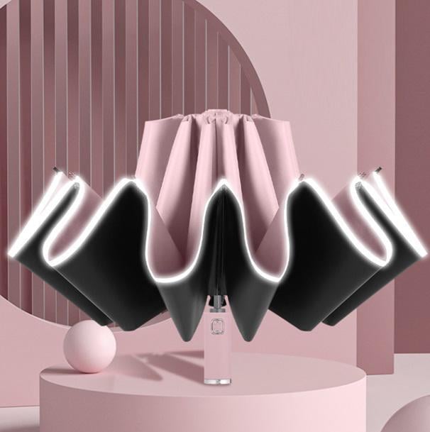 Парасолька складна 18524 64х104 см Рожевий (5014696)