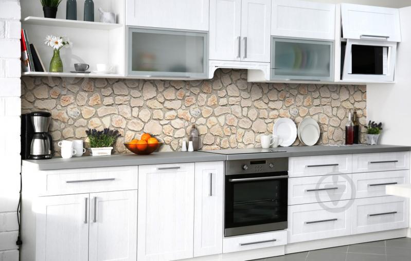 Скинали на кухню Zatarga «Старая кладка» 600х2500 мм виниловая 3Д наклейка кухонный фартук самоклеящаяся