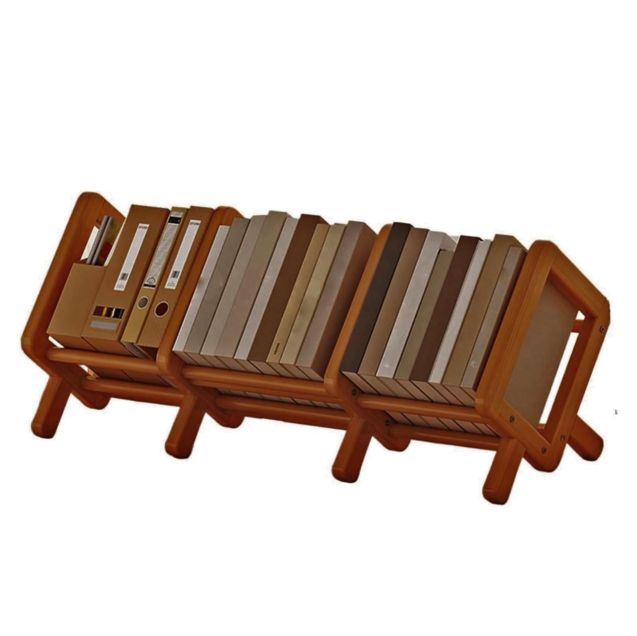 Полка книжная настольная из дерева Айвора Охра (КПА-015104)