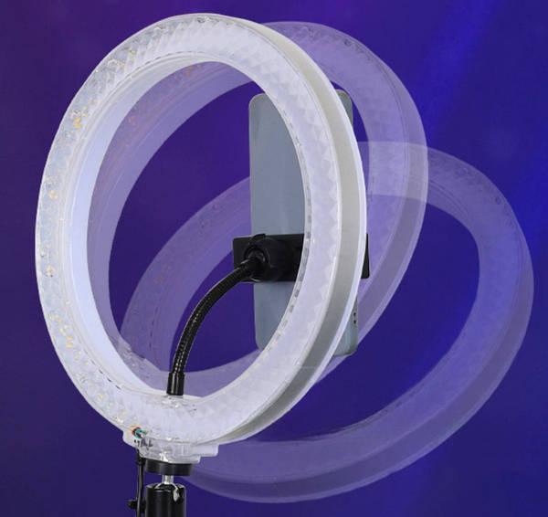 Кольцевая лампа RGB RD-36 см цветная на 25 Вт со штативом и держателем на USB - фото 7 Кольцевая лампа RGB RD-36 см цветная на 25 Вт со штативом и держателем на USB - фото 7