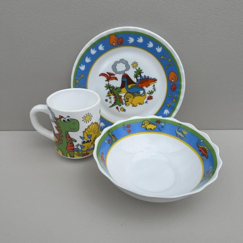 Набір дитячого посуду Vittora VT-404D Динозаври 3 пр. (2612030630)