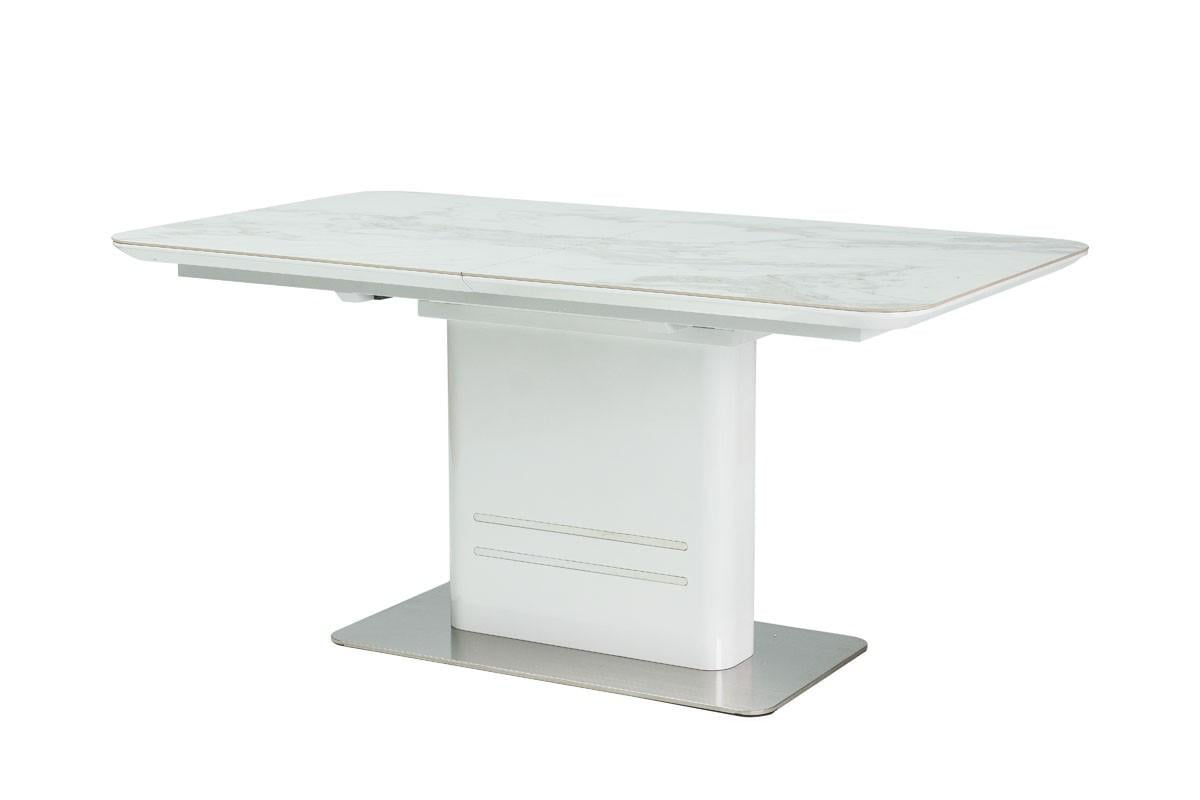Стол обеденный Signal Cartier Ceramic эффект мрамора 160/210x90 Белый