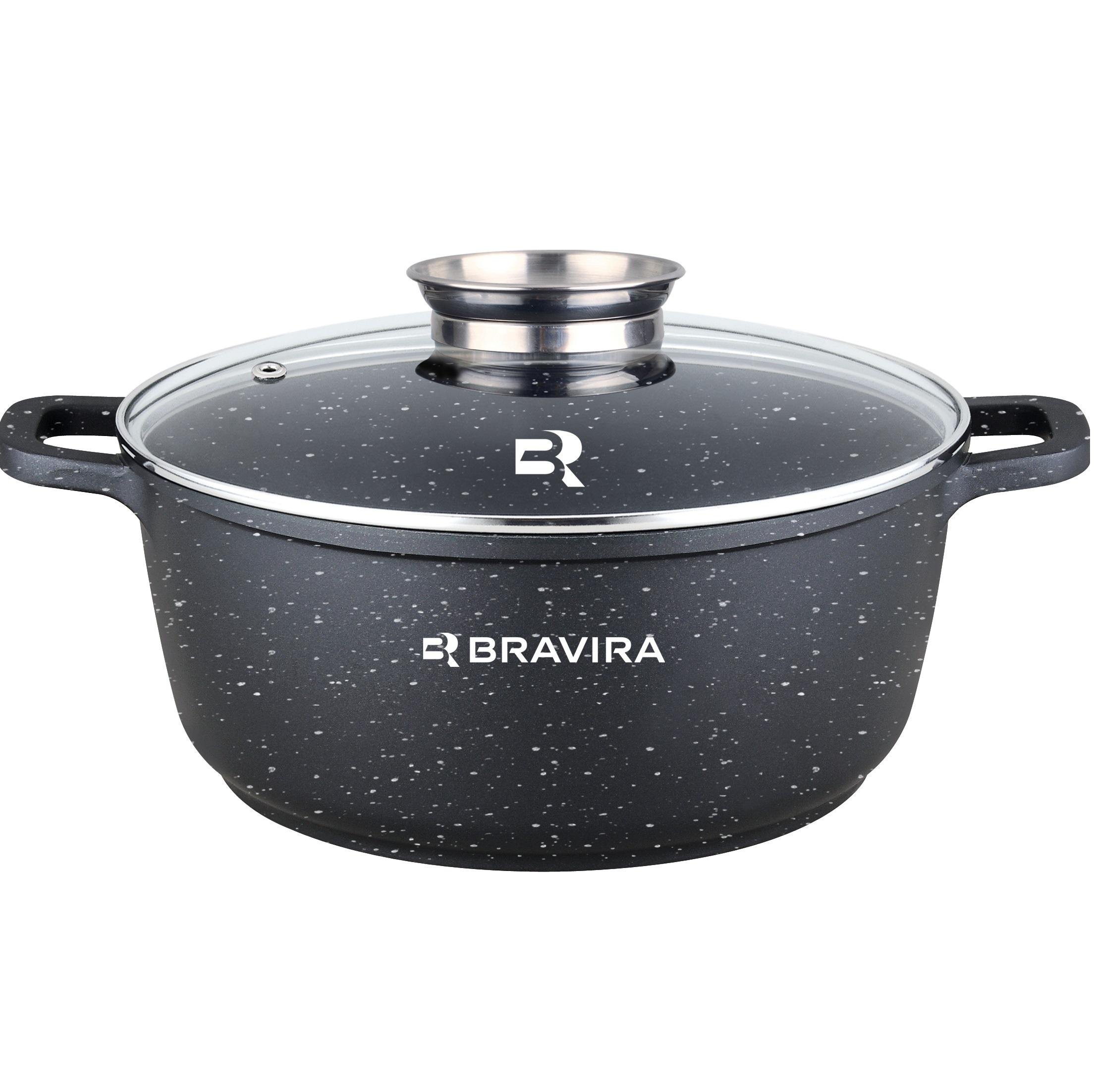 Кастрюля BRAVIRA BlackForge круглая 2,3 л Черный (BR8002-20)