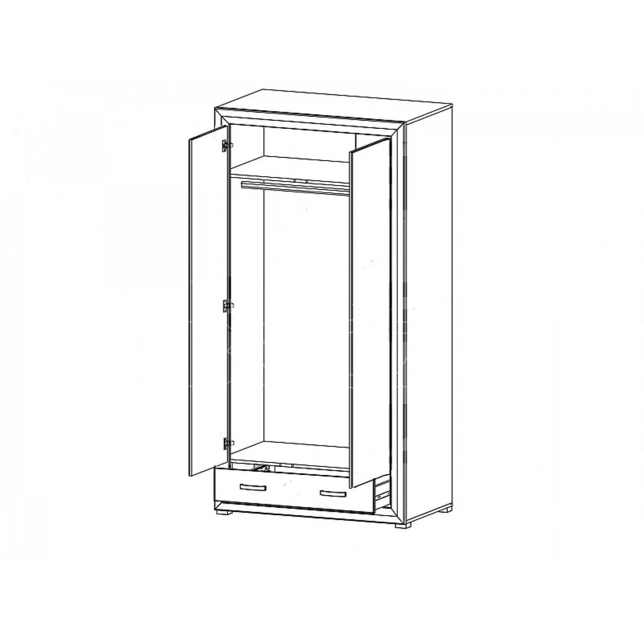 Шафа ВМК Маркус SZF2D1S Джанні/Дуб кам'яний (GRB-1817) - фото 2 Шафа ВМК Маркус SZF2D1S Джанні/Дуб кам'яний (GRB-1817) - фото 2