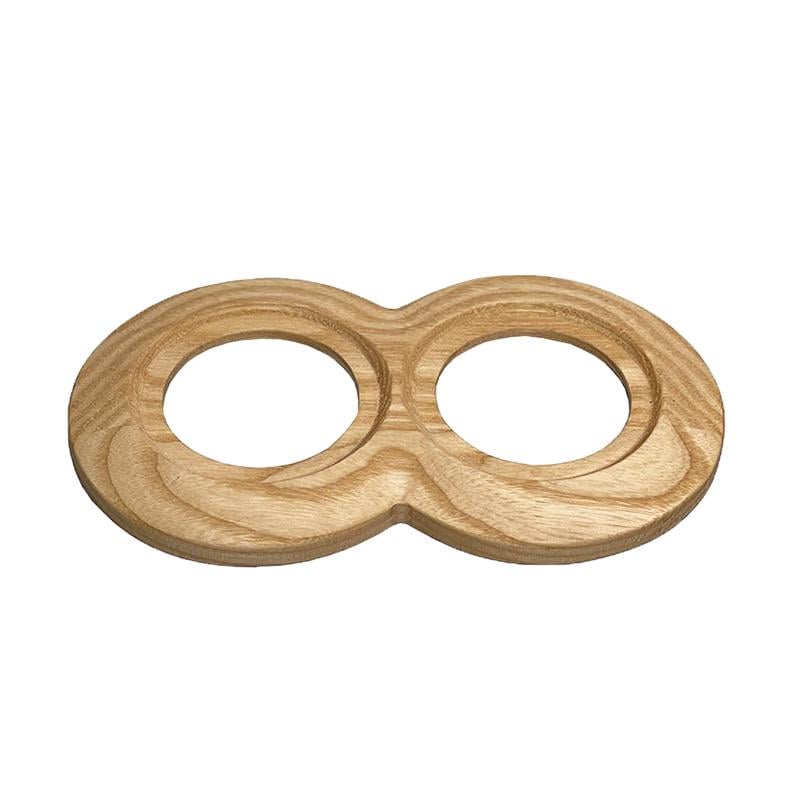 Рамка деревянная на 2 поста для скрытого монтажа ясень