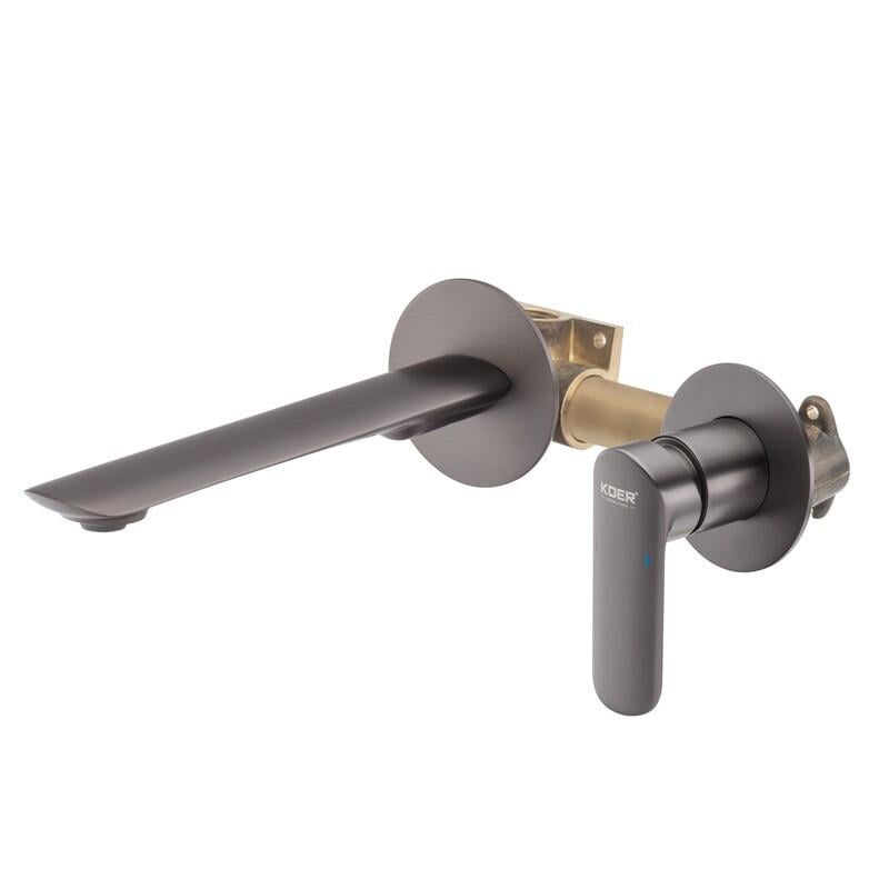 Змішувач для умивальника KOER KB-16028-07 вбудований збройова сталь Графітовий (KR5300) Змішувач для умивальника KOER KB-16028-07 вбудований збройова сталь Графітовий (KR5300)