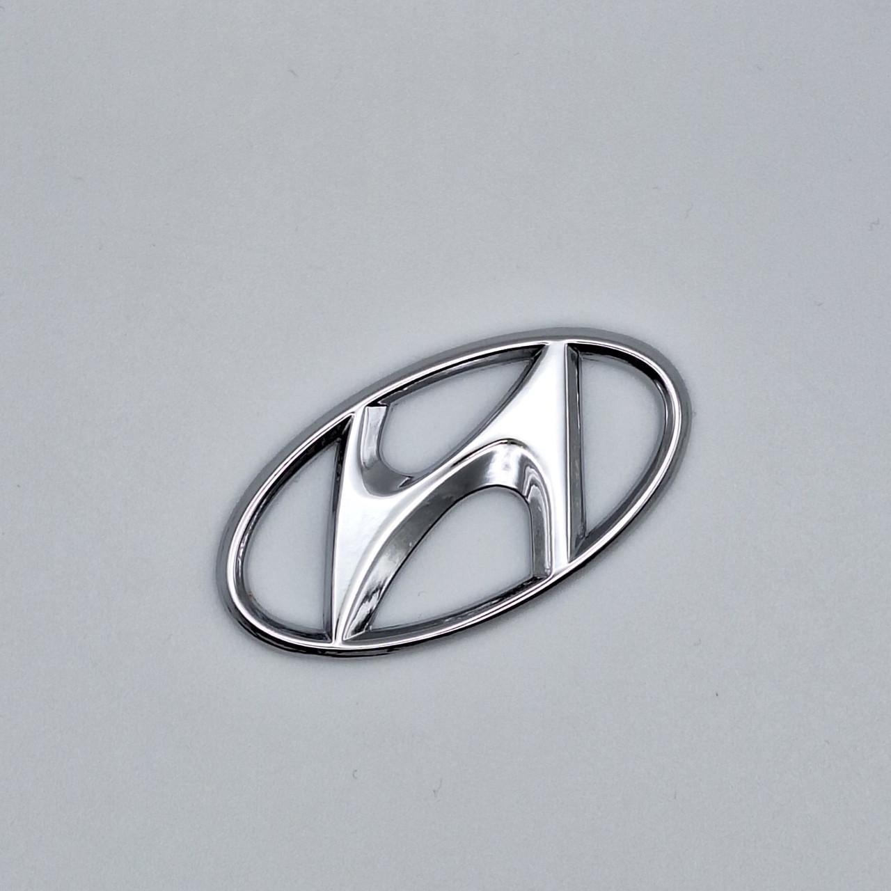 Эмблема руля Hyundai Хром 51х26 мм (1947704536)