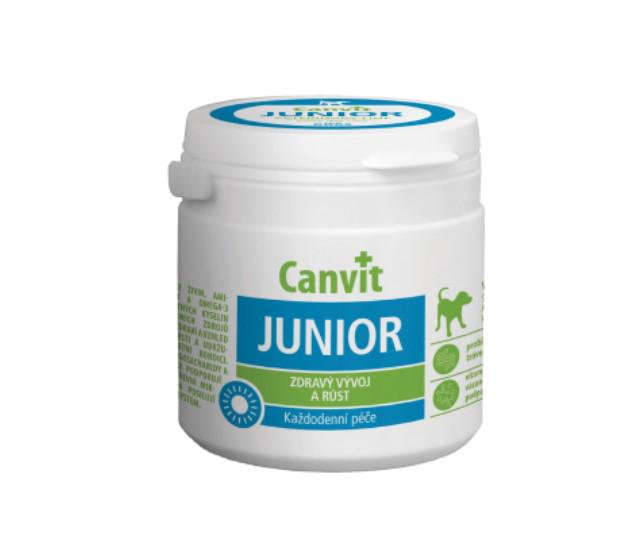 Витаминная кормовая добавка для щенков и молодых собак Canvit Junior комплекс для здорового роста и развития 230 г (can50721)