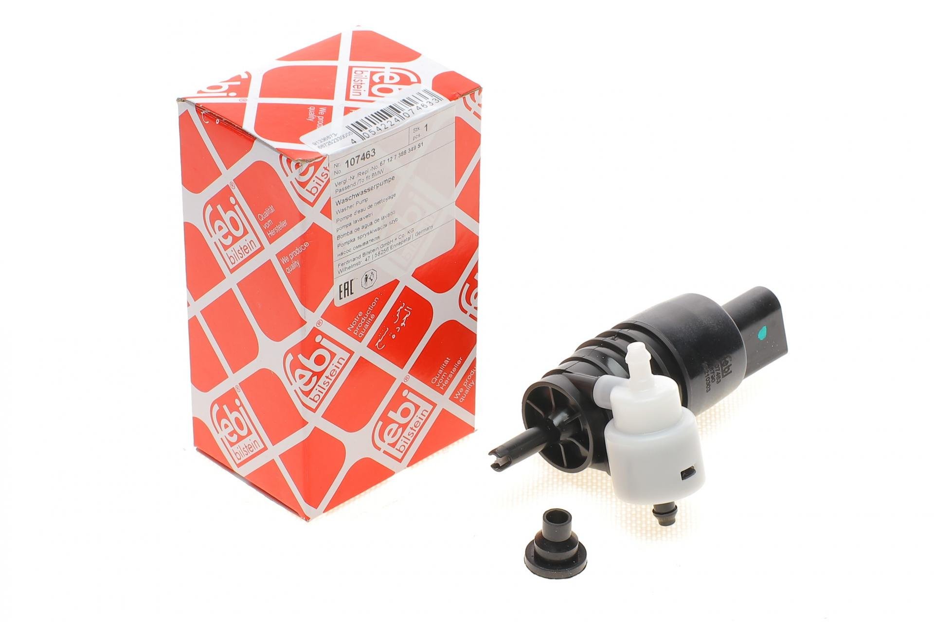 Насос омывателя стекла FEBI BILSTEIN BMW 2 F45/F46/5 G31/X1 F48/X2 F39/X3 G01/F97 14- (107463)