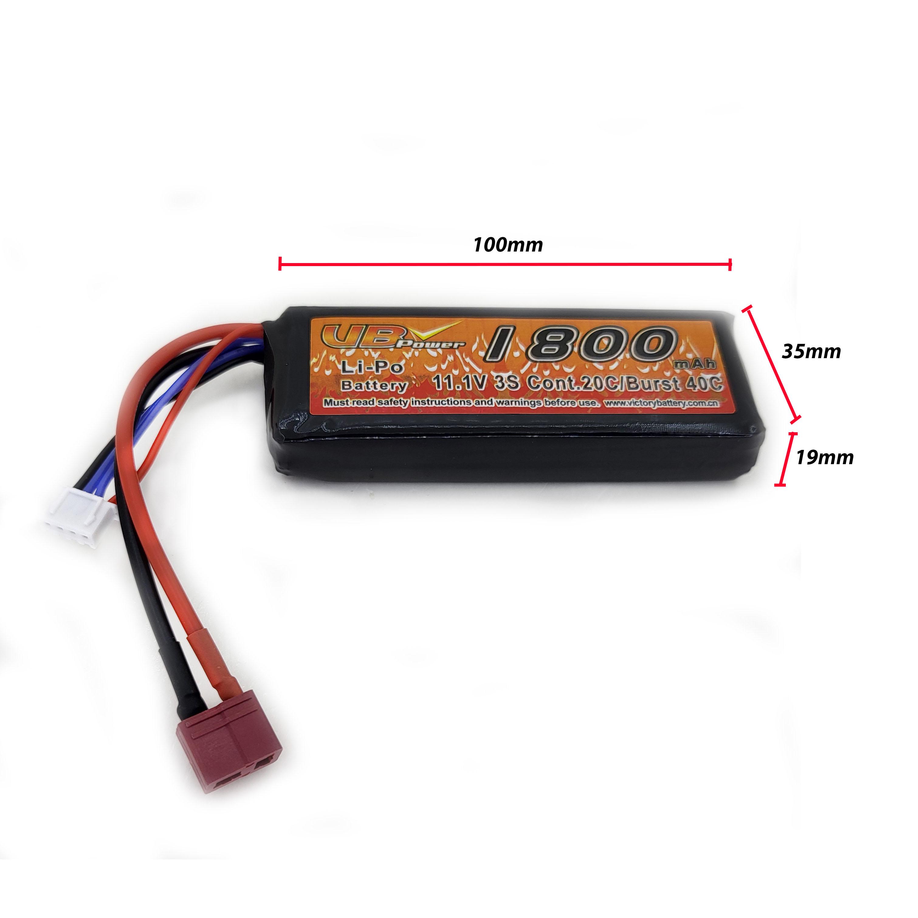 Аккумулятор VB Power VB603496 для страйкбола Li-Pol 20-40C 11,1V 1800 mAh (14183213) - фото 2