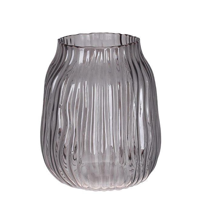Ваза стеклянная Flora Harmony 20 см Серый (32804)