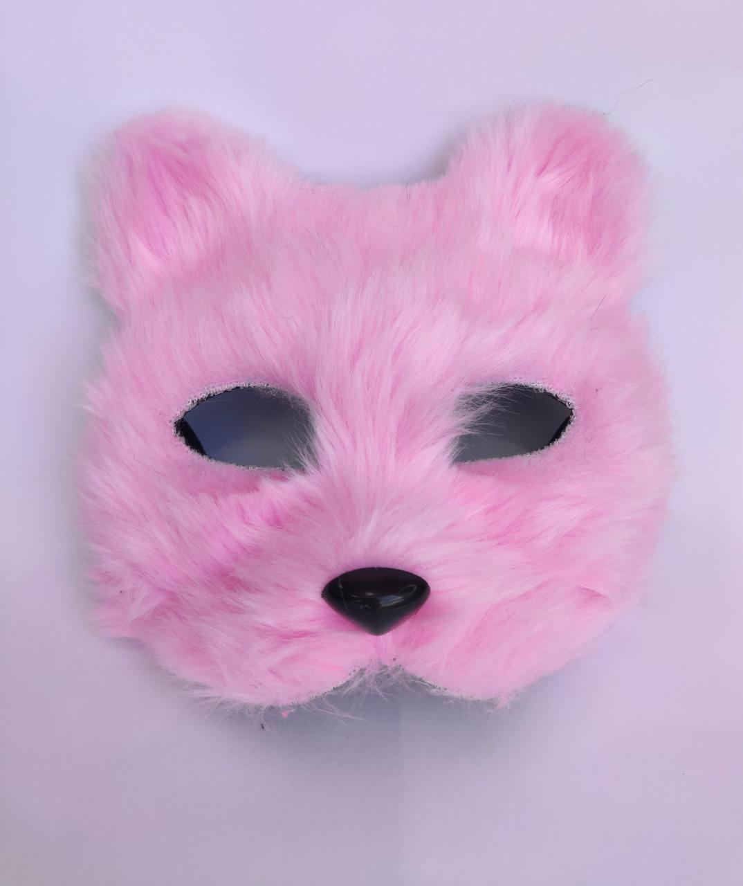 Маска для квадробіки пухнаста Рожевий (2254532516)