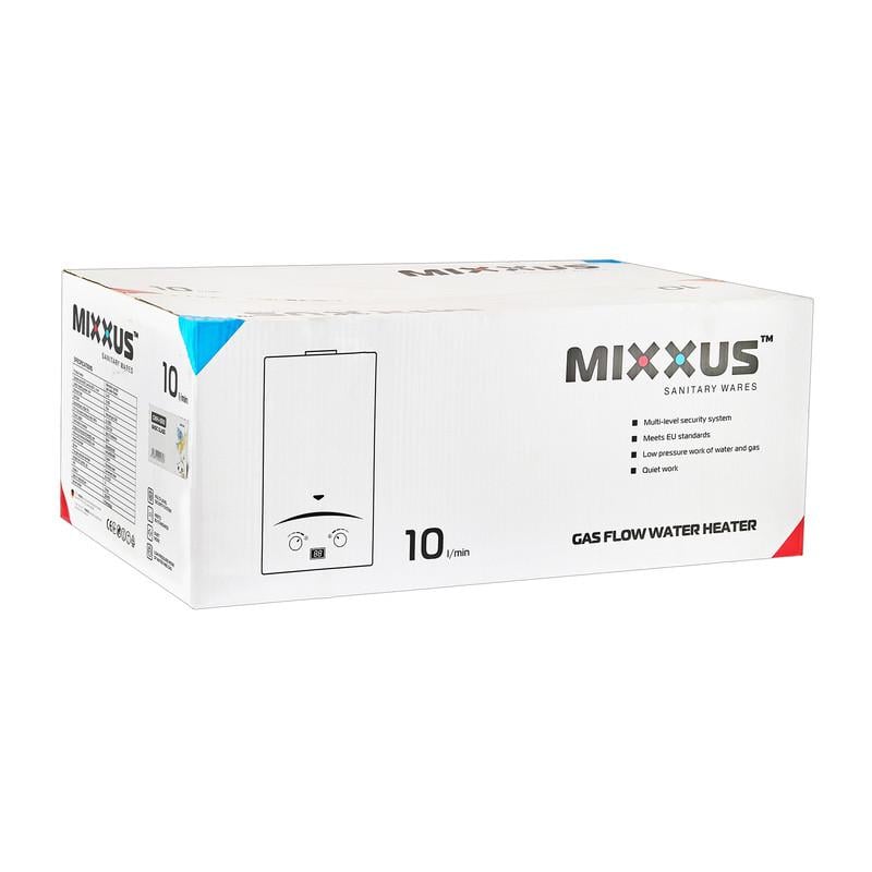 Газова колонка MIXXUS GWH-0610 BASIC GLASS димохідна 10 л/хв панель зі скла з малюнком (WH0027) - фото 4 Газова колонка MIXXUS GWH-0610 BASIC GLASS димохідна 10 л/хв панель зі скла з малюнком (WH0027) - фото 4