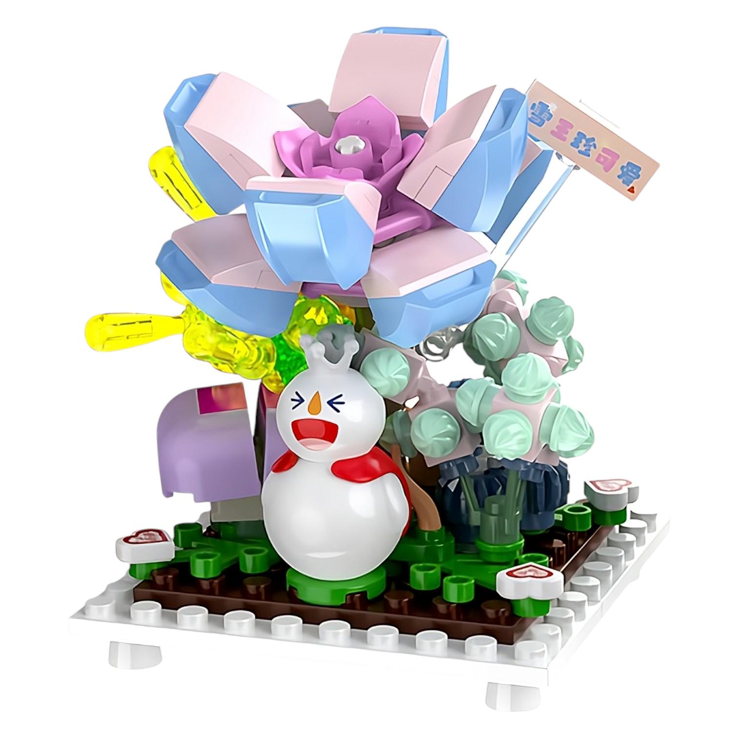 Конструктор детский XWZB 23023 36 дет. с пластиковой колбой и фигуркой снеговика (29095005)