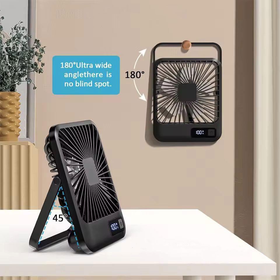 Вентилятор настольный беспроводной с дисплеем 5 скоростей Черный (2637056100) - фото 4 Вентилятор настольный беспроводной с дисплеем 5 скоростей Черный (2637056100) - фото 4