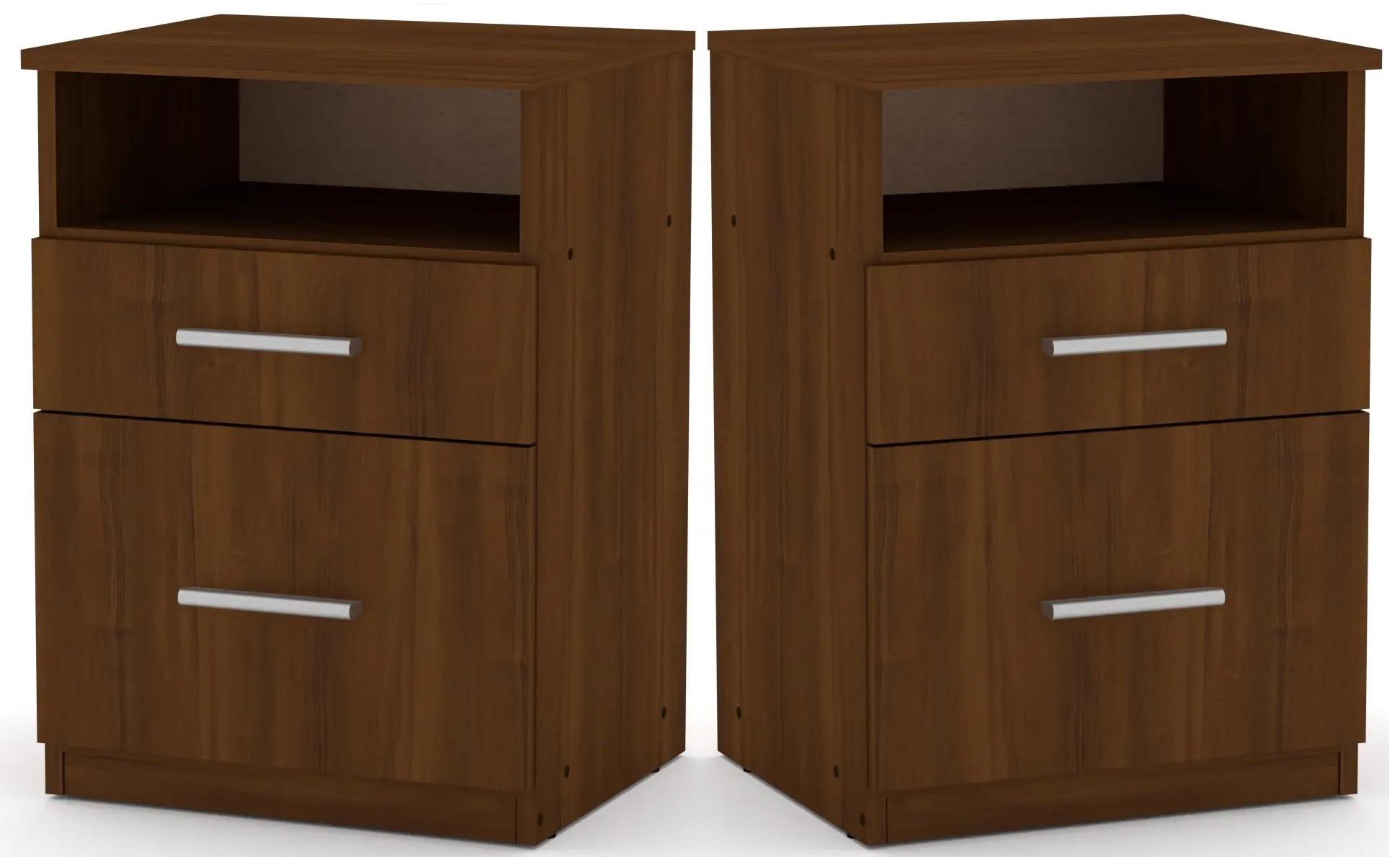 Тумба приліжкова комплект 2 шт. Компаніт ПКТ-4 Горіх еко (26652785) - фото 1 Тумба приліжкова комплект 2 шт. Компаніт ПКТ-4 Горіх еко (26652785) - фото 1