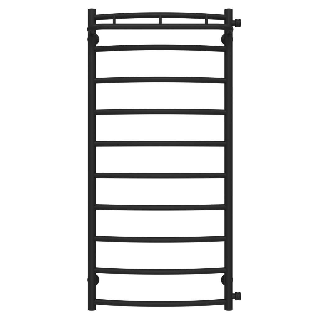 Полотенцесушитель водяной Deffi Классик N П10 боковое правое подключение нержавеющая сталь 500х1100 мм Черный (C.KN.110.50.10.B.C)