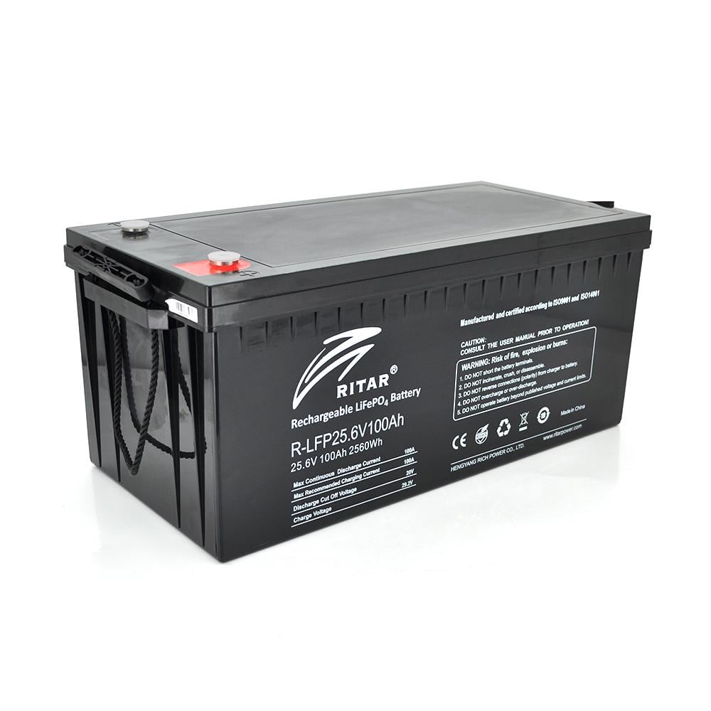 Батарея акумуляторна Ritar LiFePO4 25,6V 100Ah 2560Wh BMS100A 8S