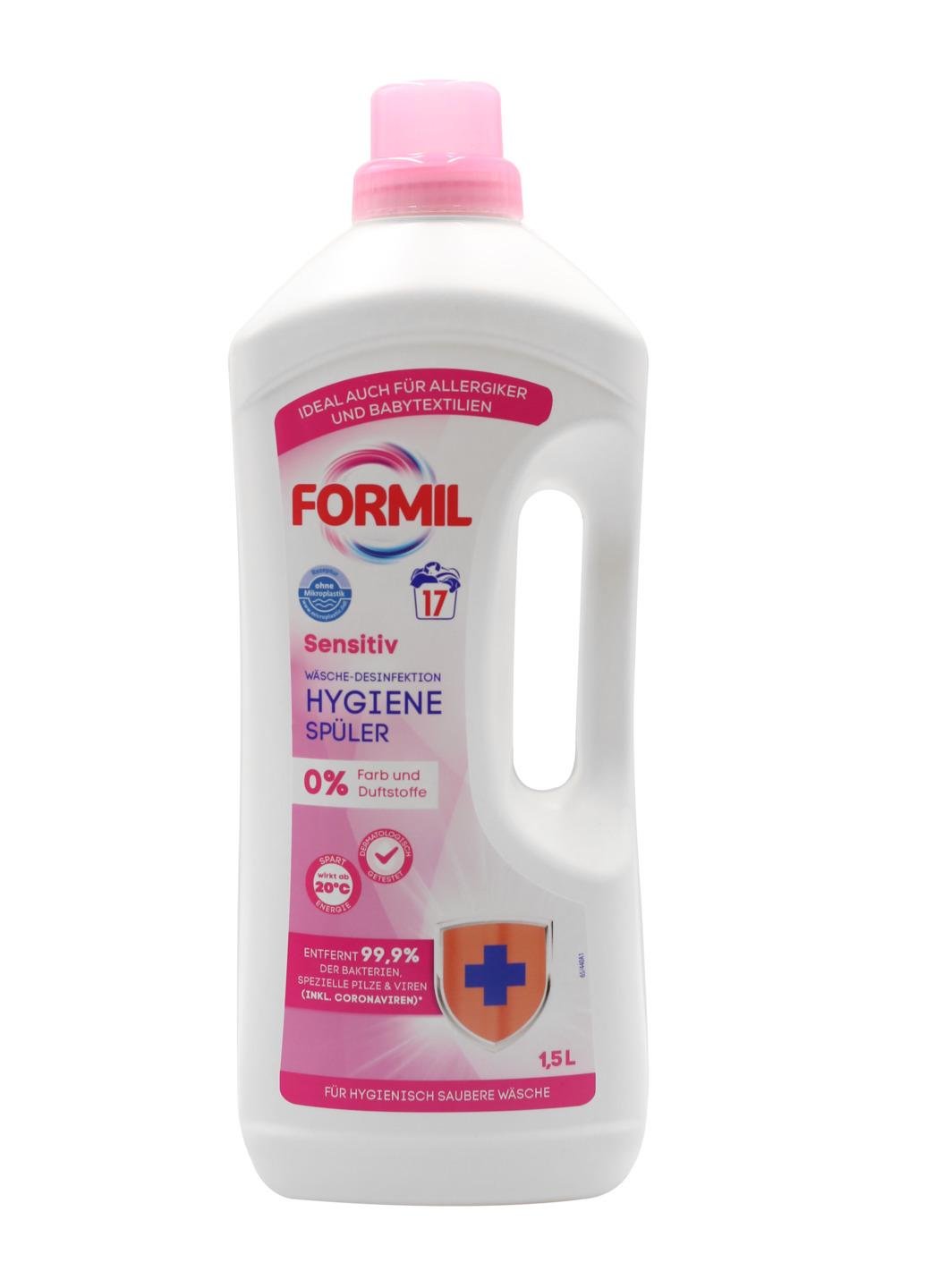 Засіб-добавка для прання Formil з дезінфікуючим ефектом Sensitive 1,5 л 17 прань Pink (НФ-00003384)