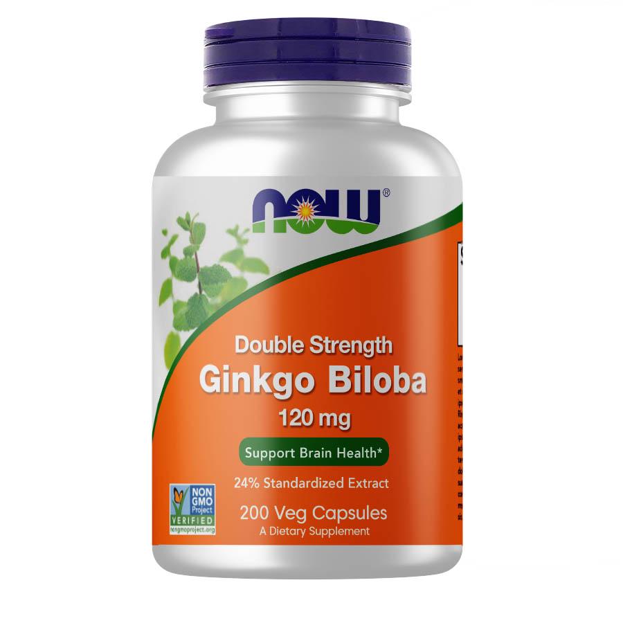 Натуральна добавка NOW Ginkgo Biloba 120 мг 200 вегакапс. (4481)