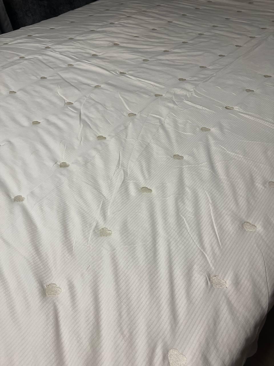 Покривало бавовняне на диван двоспальне 200х200 см Білий (П4К-rai-pokruvalo-001-02) - фото 10