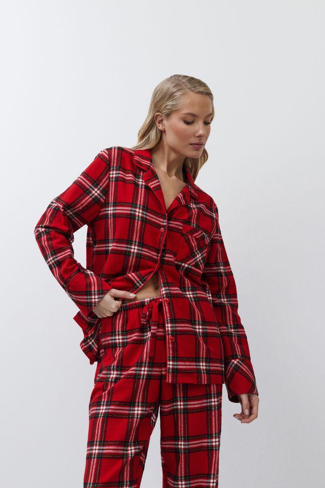 Піжама жіноча Aruelle сорочка і штани XL Червоний (Bell-long) - фото 5