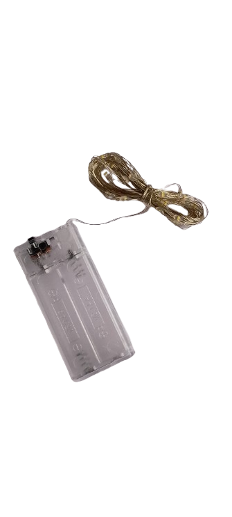 Гірлянда роса A-3 на 2 батарейках 50 лампочок 5 м Жовтий (3852)