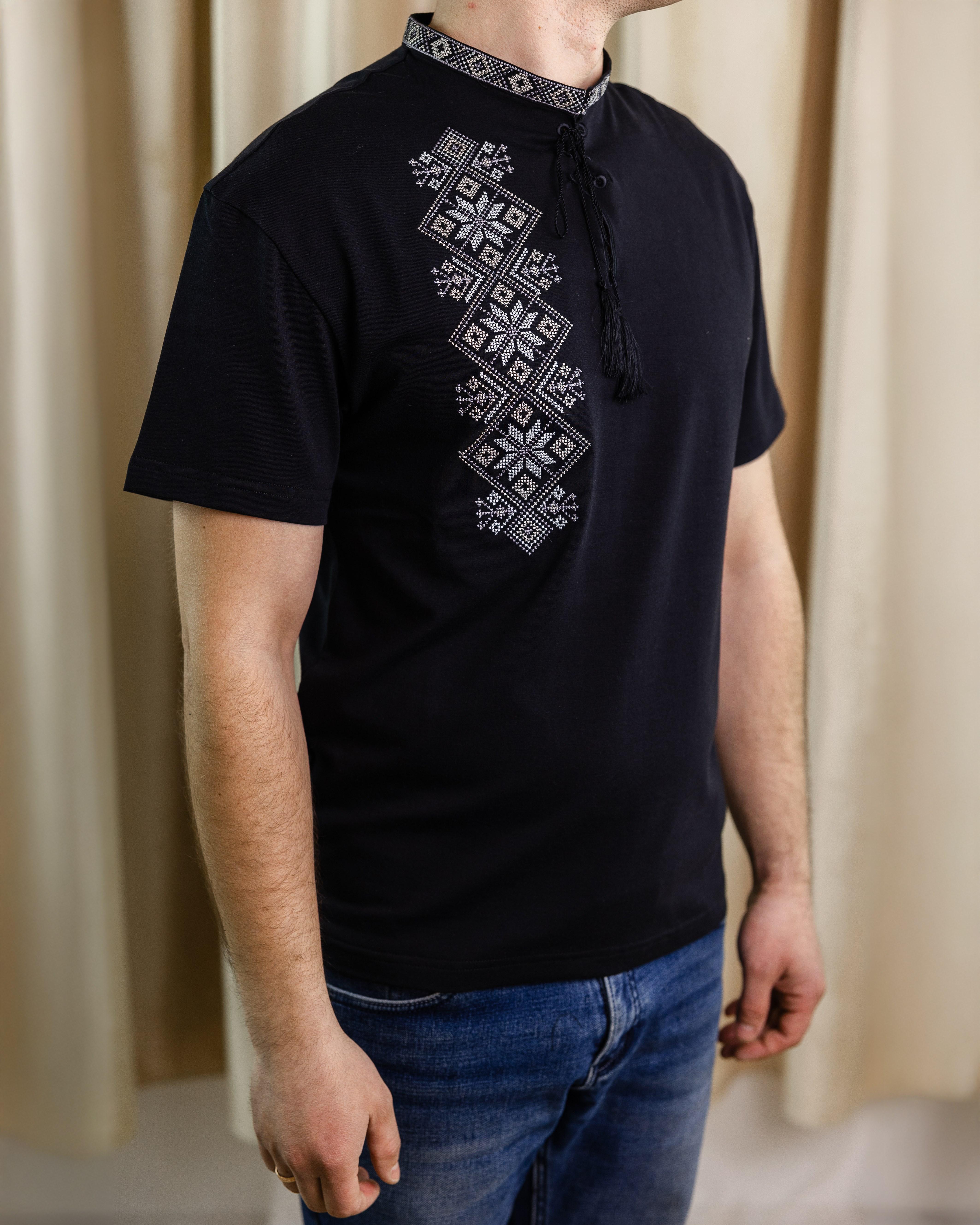 Футболка-вышиванка мужская XRmaster Монолит M Черный/Серый (0002417-M)