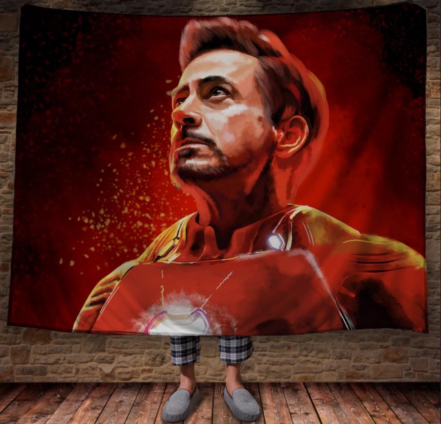 Плед с 3D принтом Тони Старк Железный Человек 150x200 см (epi_1168)