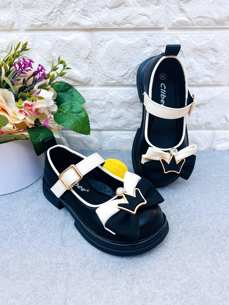 Туфли классические для девочки Clibee 1828 р. 27 17 см Черный (1828-1)