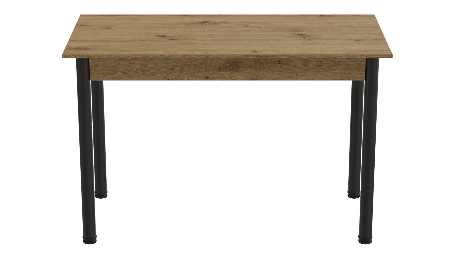 Обеденный стол Ferrum-decor Бенита ДСП 16 мм 75x120x60 см Черный/Дуб Артизан (FRD-105691)
