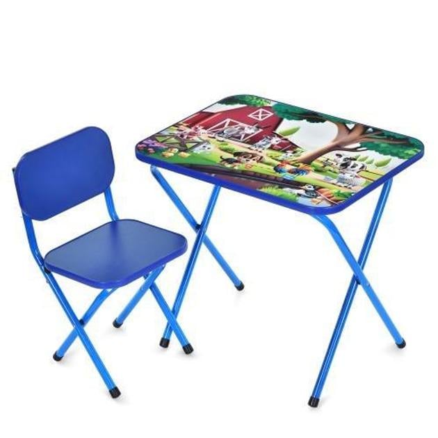 Столик дитячий складний зі стільчиком Bambi Синійй (M 5966-4) Столик дитячий складний зі стільчиком Bambi Синійй (M 5966-4)