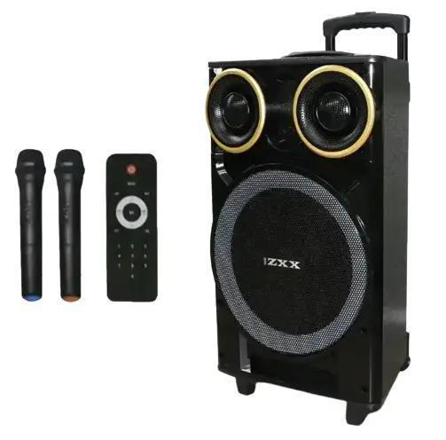 Портативна колонка акустична ZXX-9191 60 Вт TWS/FM/USB/TF/SD/BT/REC/LED 2 мікрофони 67х38х32 см Чорний (21811774) - фото 2