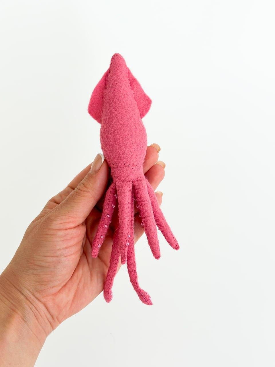 Мягкая игрушка фетровая кальмар ручная работа (29472377)