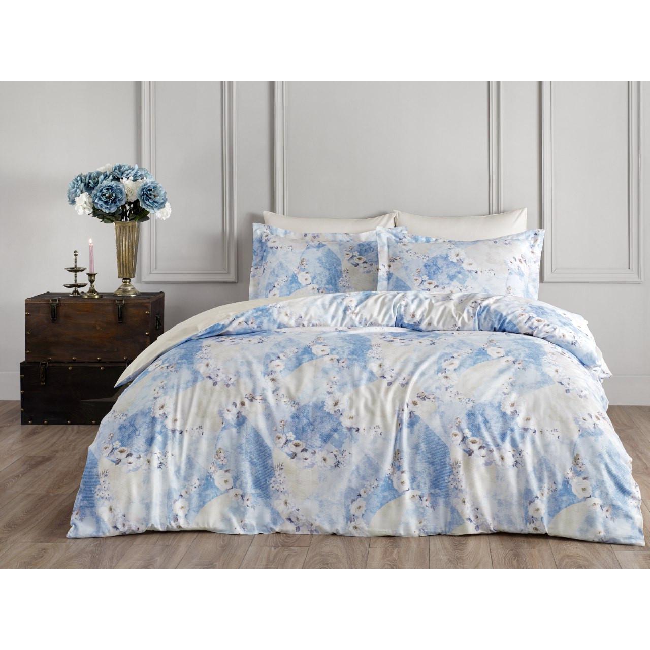 Постельное белье Tivolyo Home New Rose делюкс сатин евро