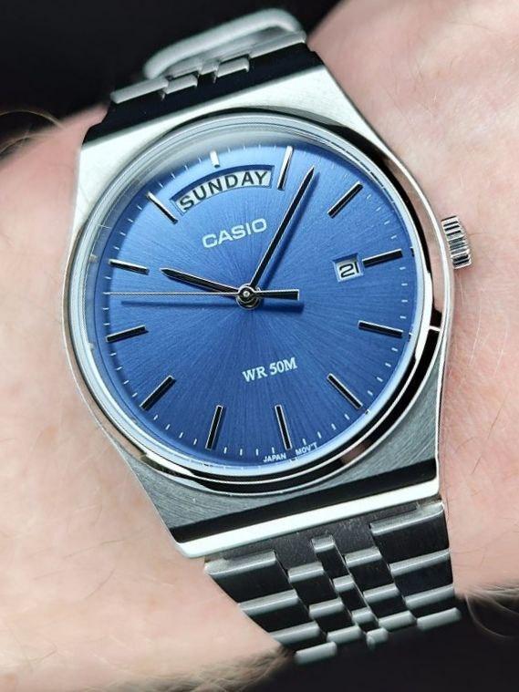 Наручний годинник чоловічий Casio MTP-B146D-2A Timeless Collection з сталевим корпусом Синій (2677519674)