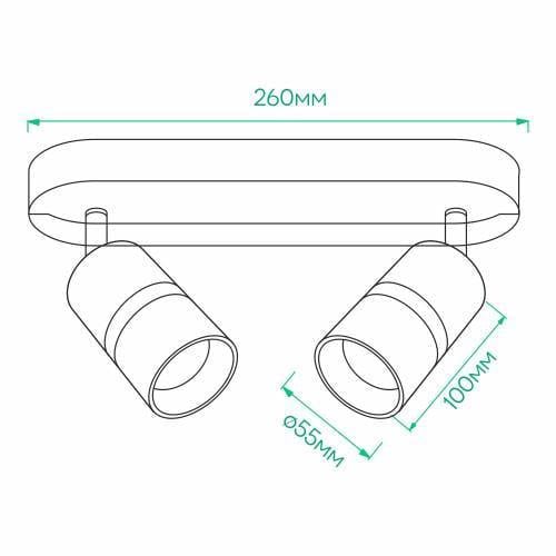 Светильник накладной поворотный ARDERO BAMBOO ML312-2 MR16 GU10 Черный/Хром - фото 3 Светильник накладной поворотный ARDERO BAMBOO ML312-2 MR16 GU10 Черный/Хром - фото 3