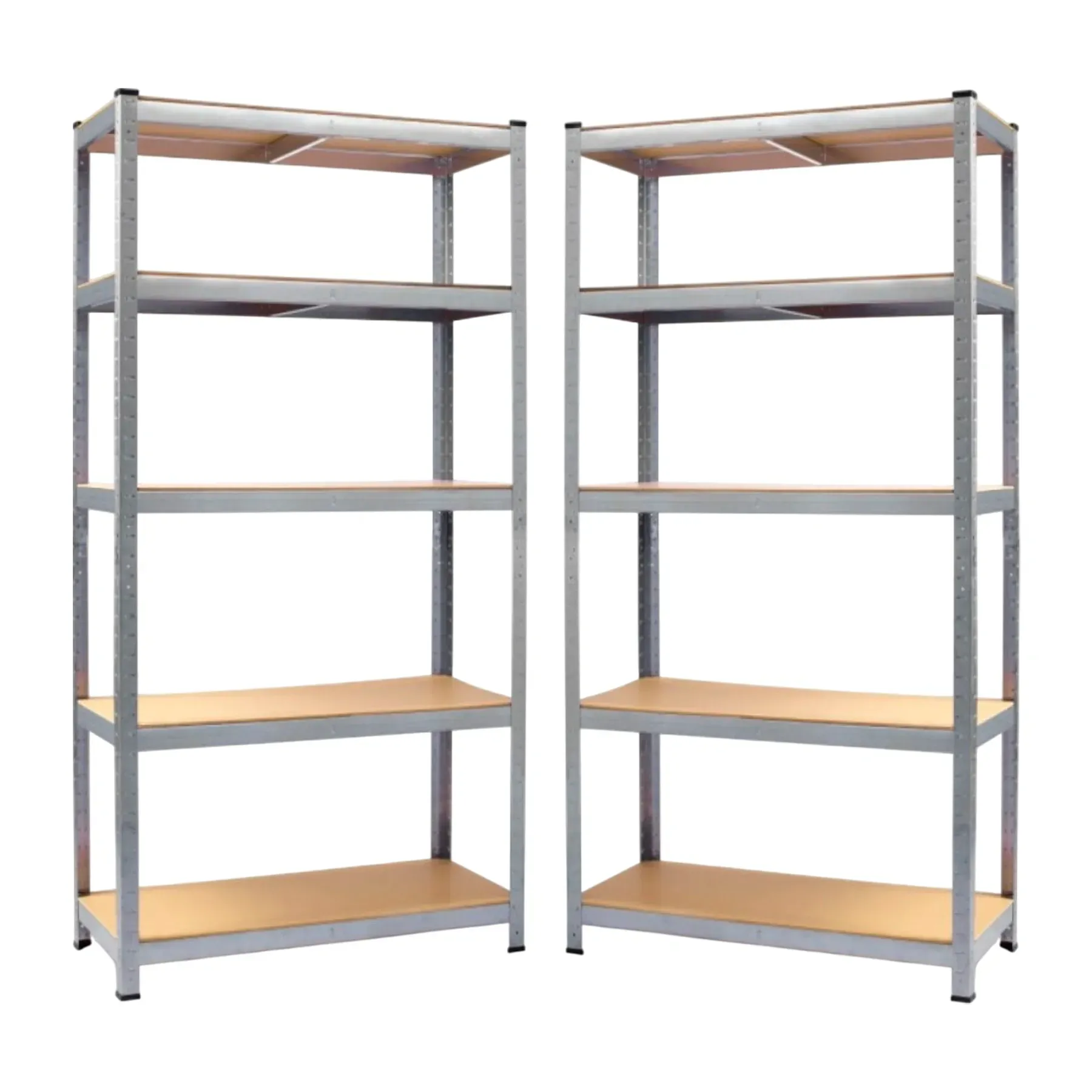 Комплект стелажів 4P StrongShelf 150х70х30 см оцинкований рівномірне навантаження 150 кг/полицю загальне навантаження до 750 кг/стелаж 2 шт.