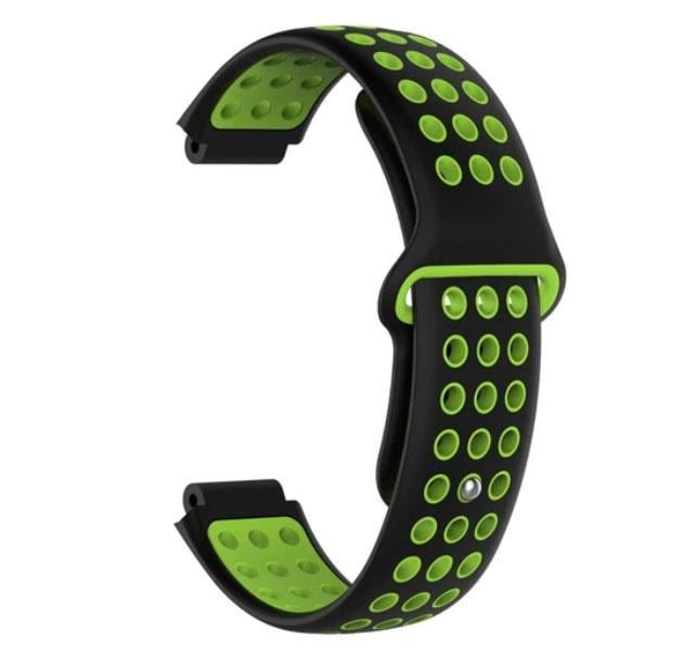 Спортивный ремешок с перфорацией Primo для часов Garmin Forerunner/Approach Black/Green (823829648)