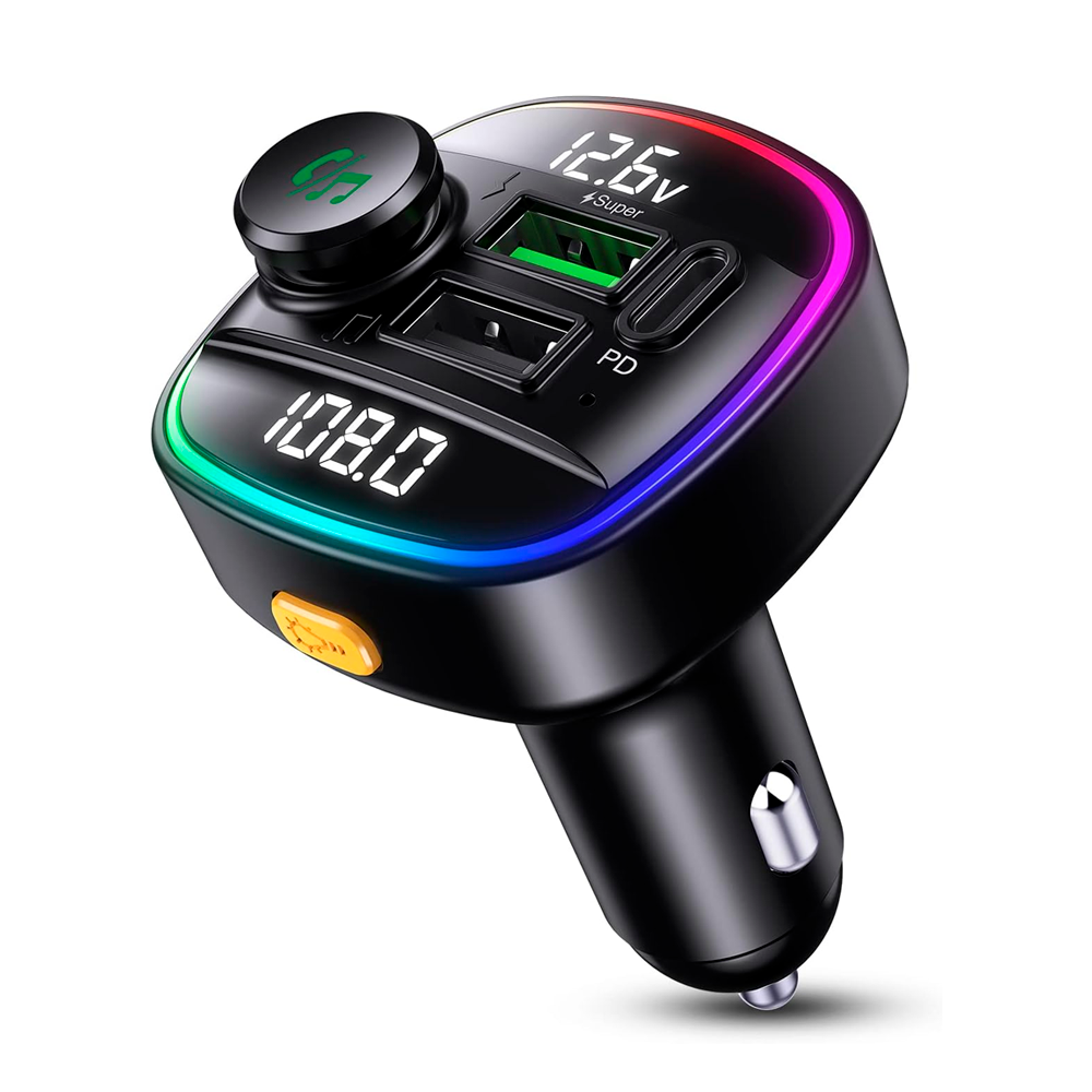 FM-трансмиттер Terra С22 Bluetooth 5.0 с вольтметром и быстрой зарядкой QC3.0 (2079264324)
